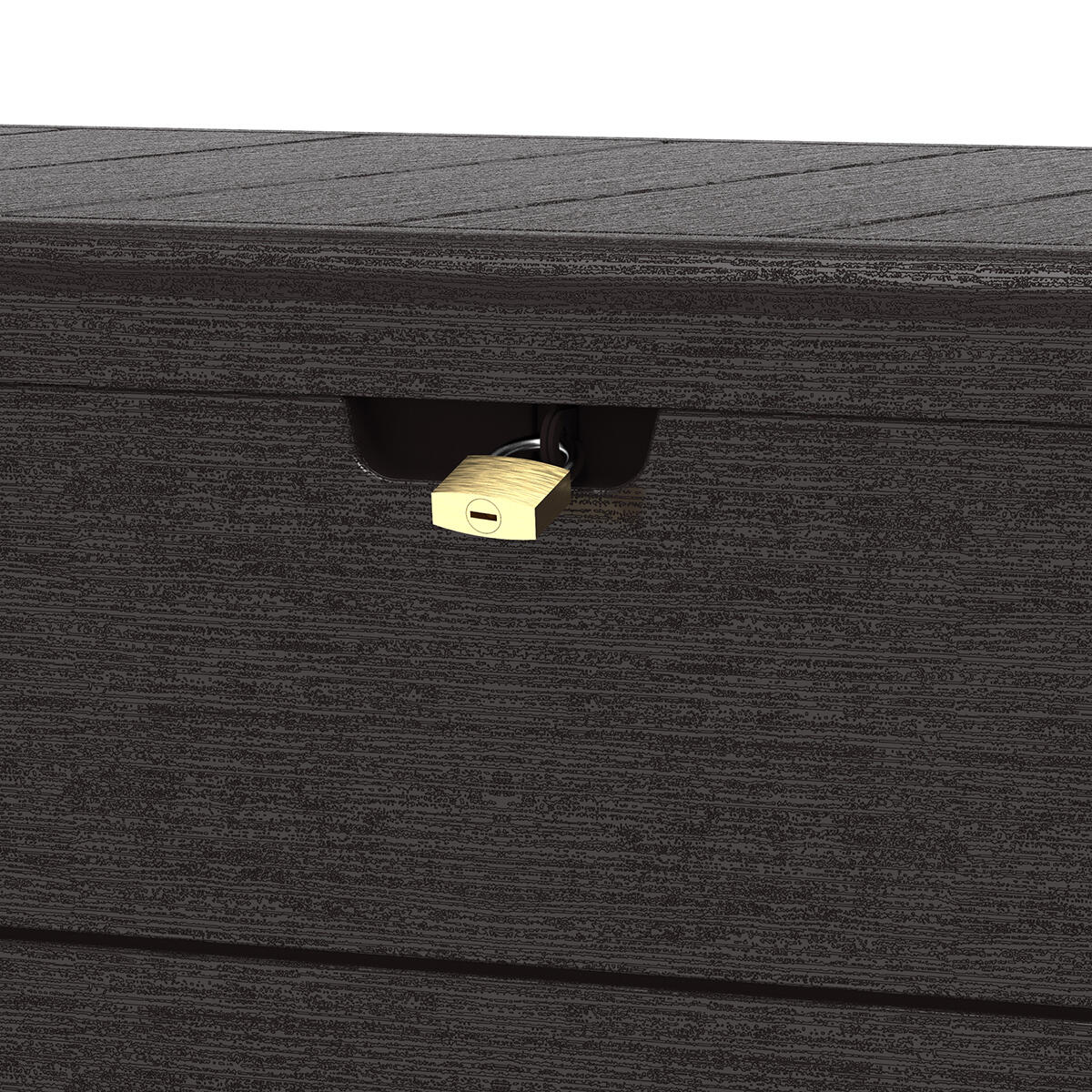 Arcón baúl 416 L PVC marrón 7/7