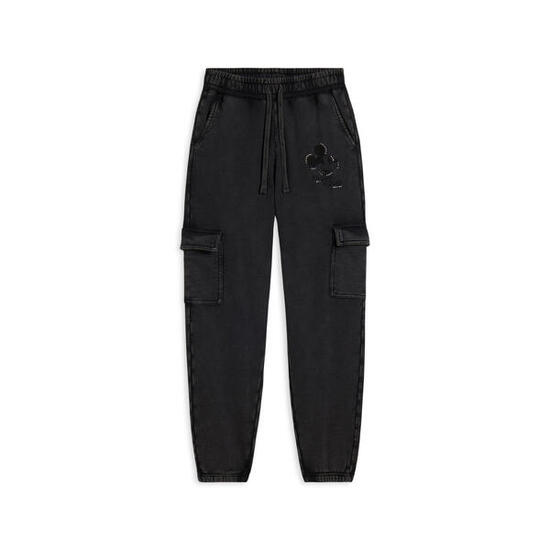 Pantaloni cargo in french terry da donna con grafica Disney