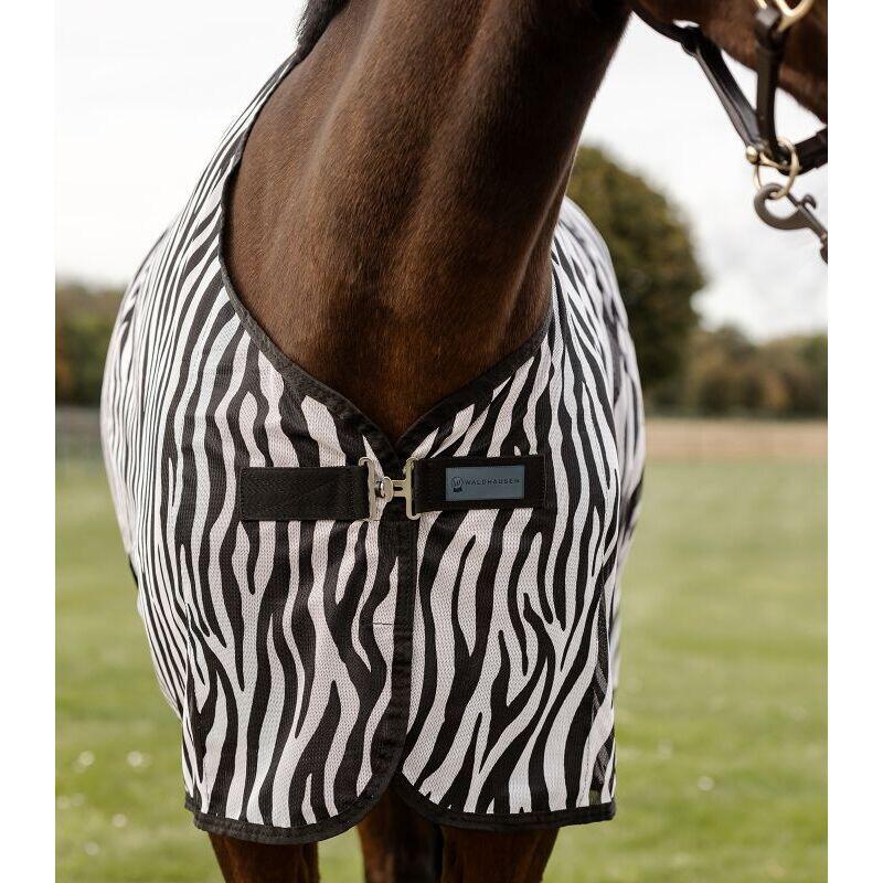 Couverture anti-mouches pour cheval avec sangles croisées Waldhausen Zebra 2/2