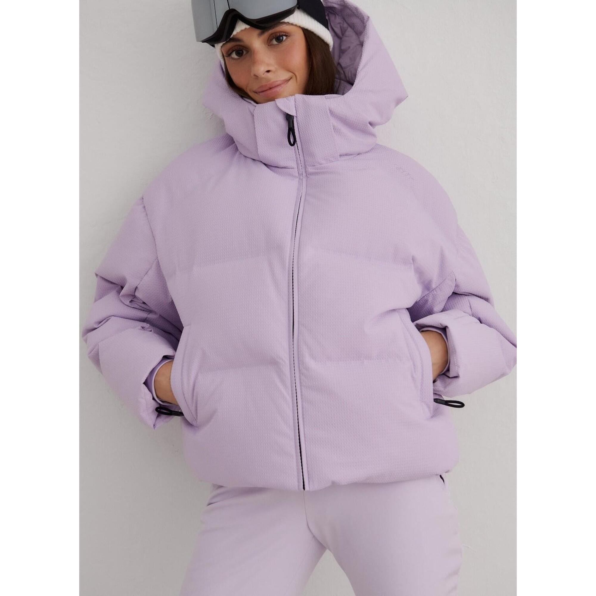 Aim'n - Femme Doudoune Imperméable Respirante Avec Capuche Amovible Lilas Clair - Doudoune Duvet - Mauve|rose - Decathlon