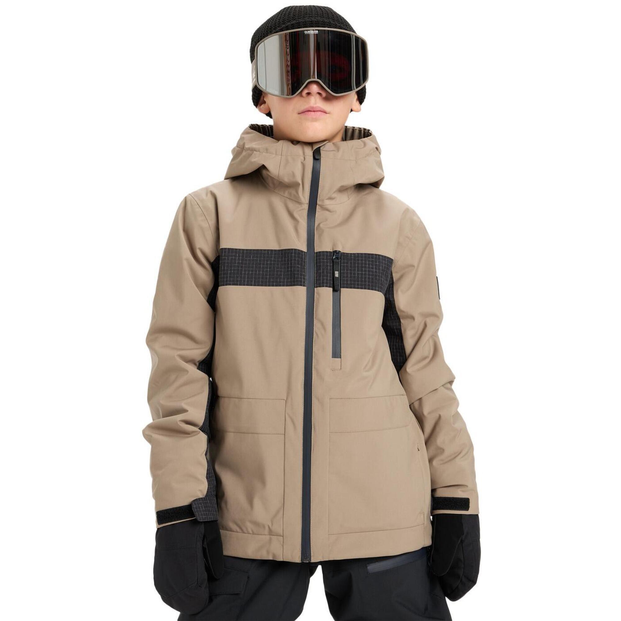 Quiksilver - Veste De Snow Technique Quest 20k Beige Garçon - Doudoune Synthétique - Marron - Decathlon