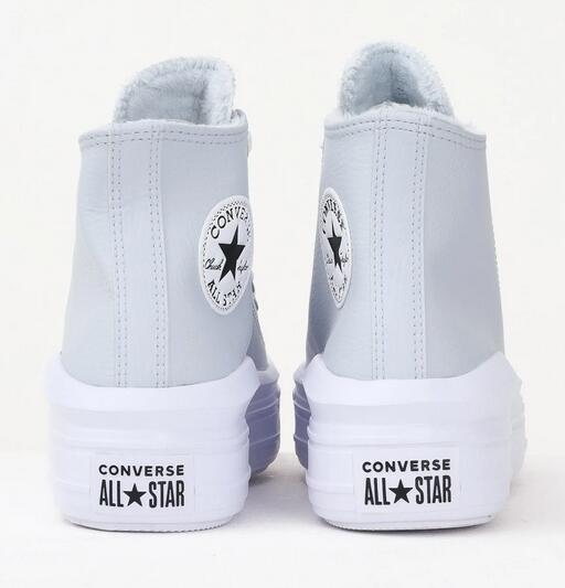 Scarpe donna converse chuck taylor all star move platform leather - grigio 2/5