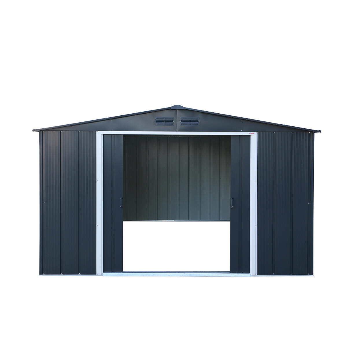 Caseta jardín Eco Alcoy 10×12 metal gris antracita 2/7