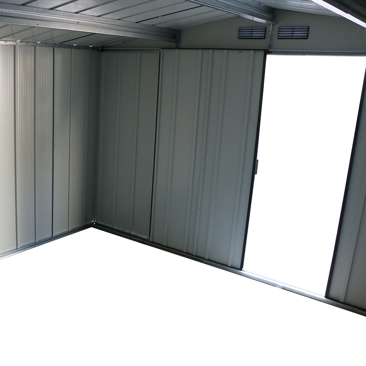 Caseta jardín Eco Alcoy 10×12 metal gris antracita 7/7