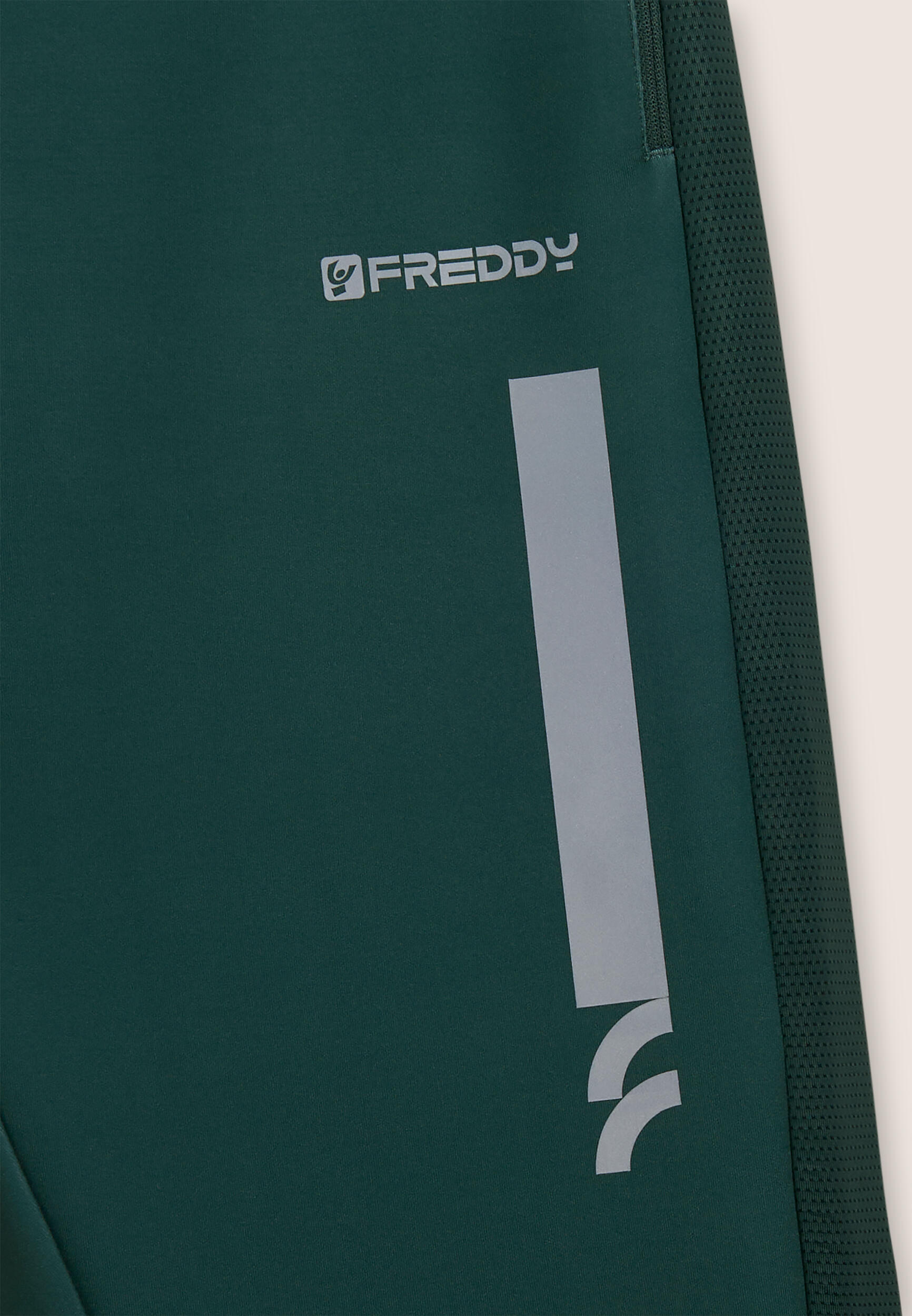 Pantaloni slim in tessuto tecnico con inserti mesh laterali 3/3