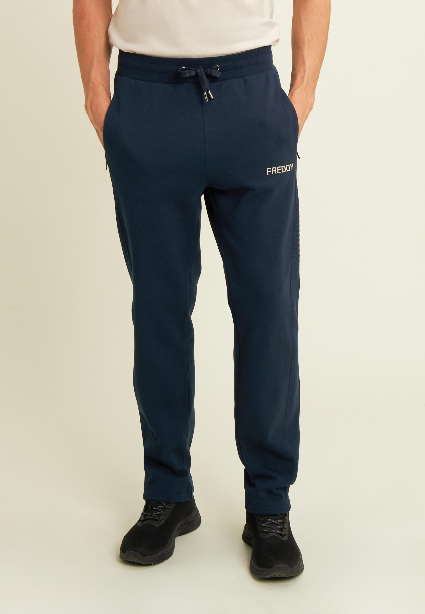 Pantaloni in felpa con inserti rigati 2/4