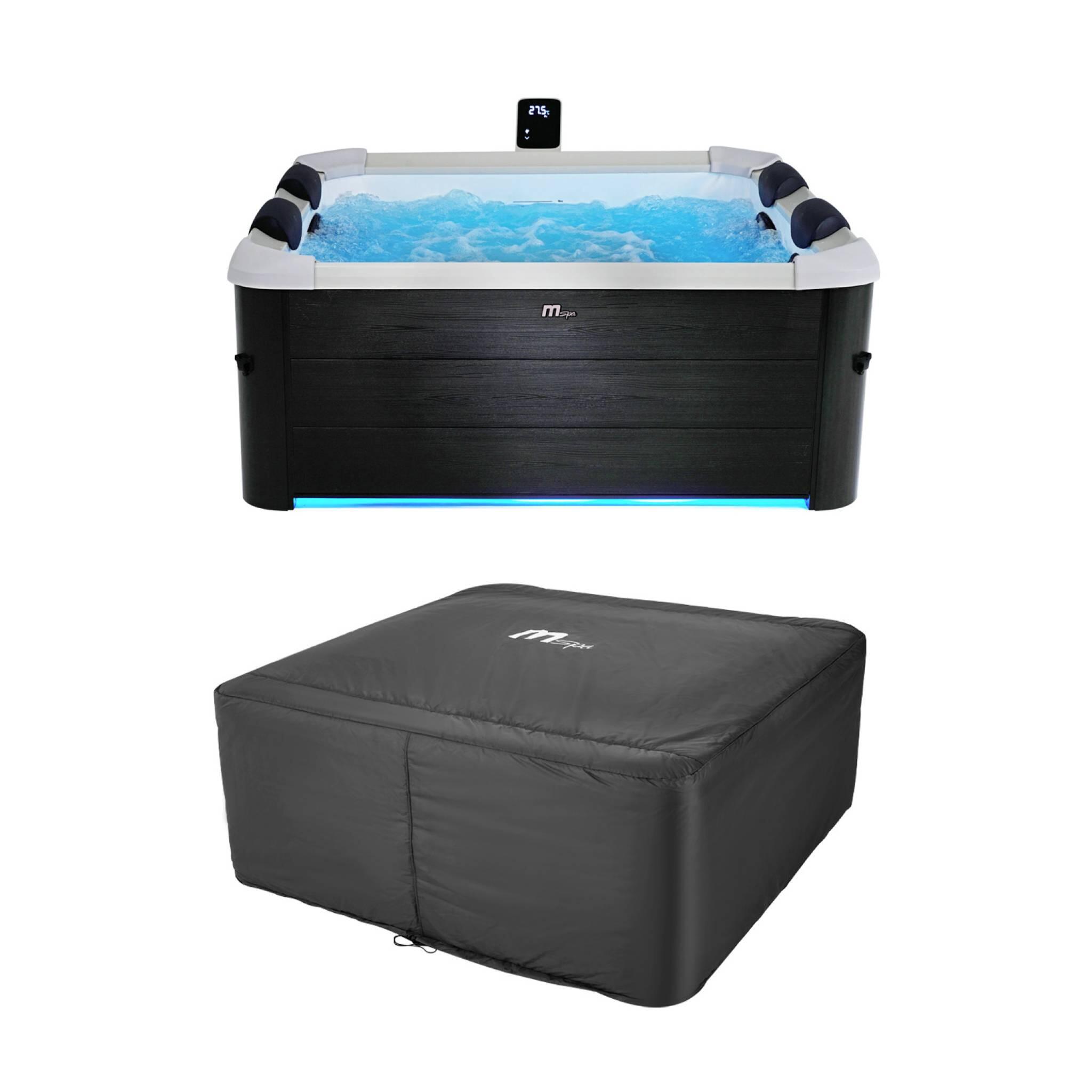 Housse pour spa OSLO PLUS 6 places  188 x 70cm noir | sweeek 3/4
