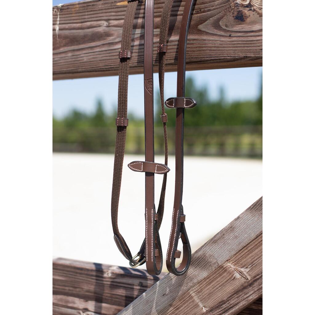 Canvas horse reins with leather buckles HFI
