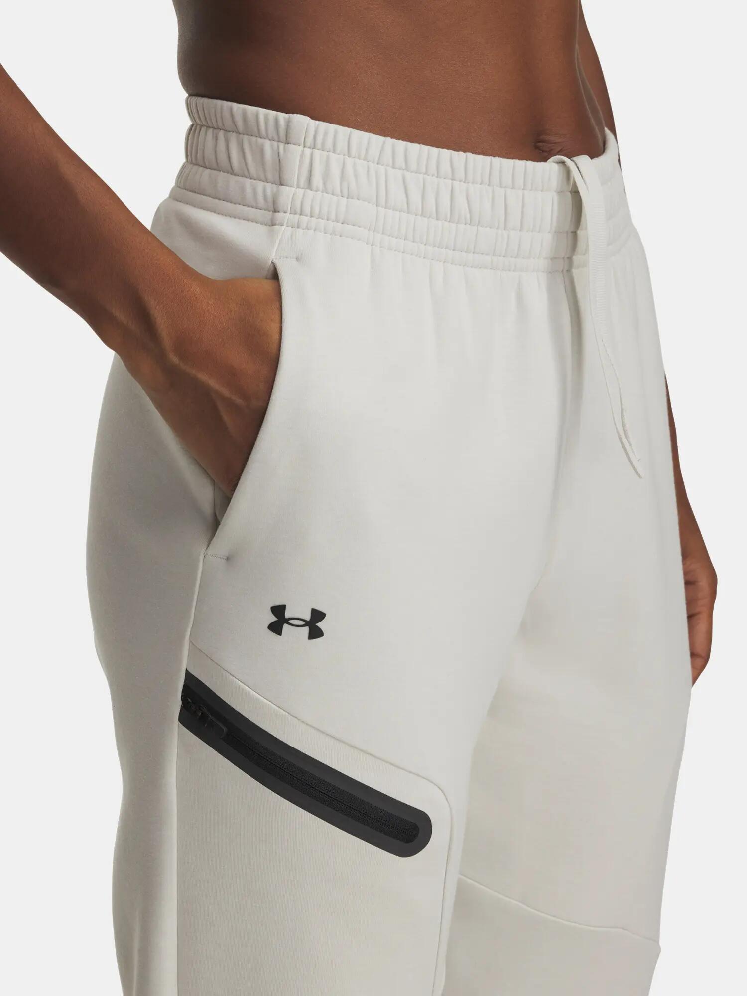 Női melegítőnadrág Under Armour Unstoppable Flc Jogger-WHT 3/4