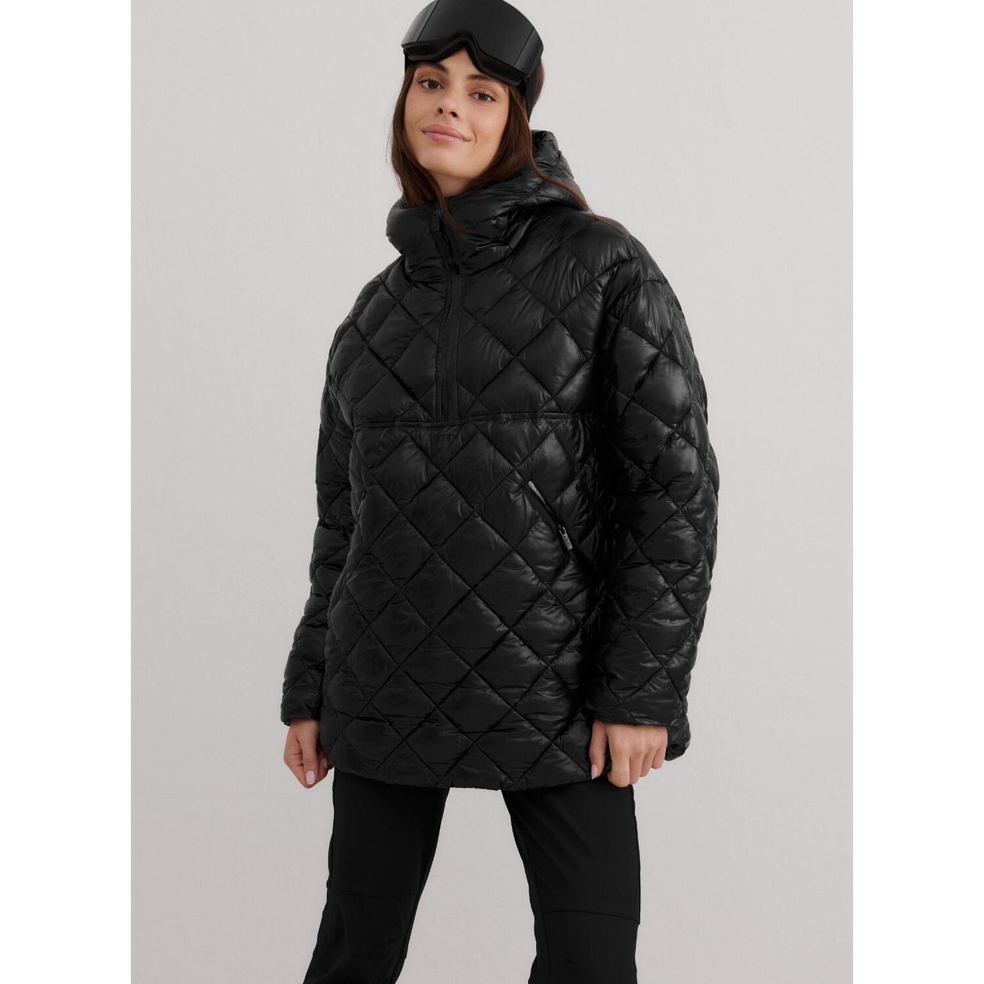 Aim'n - Femme Veste Matelassée Imperméable Matelassé En Losanges Noir Brillant - Doudoune Synthétique - Noir - Decathlon