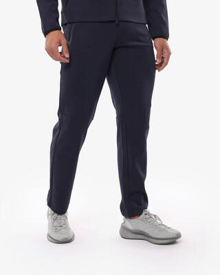 Marineblauwe synthetische fitnessbroek voor heren