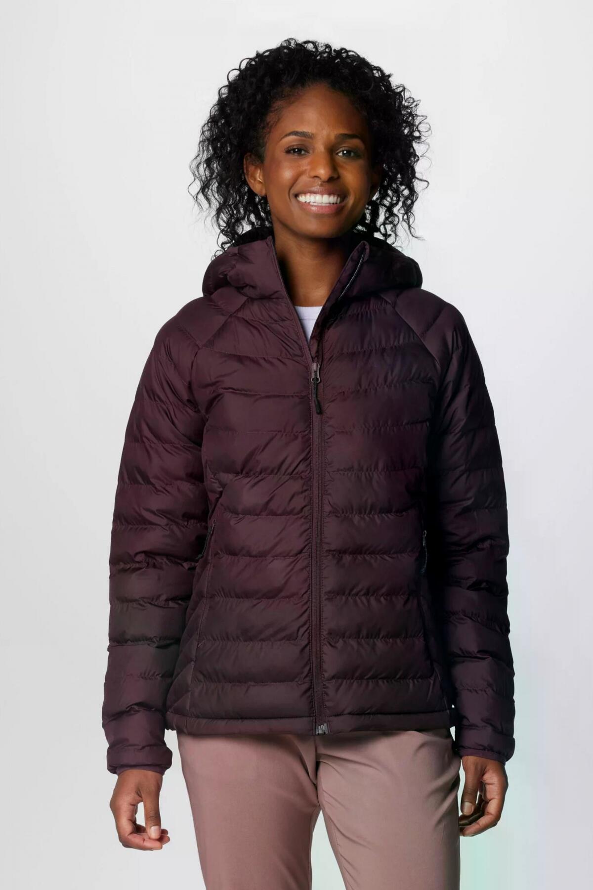 Jackett Columbia Modell Powder Lite Ii Hooded Jacket Farbe Burgunder 5/7