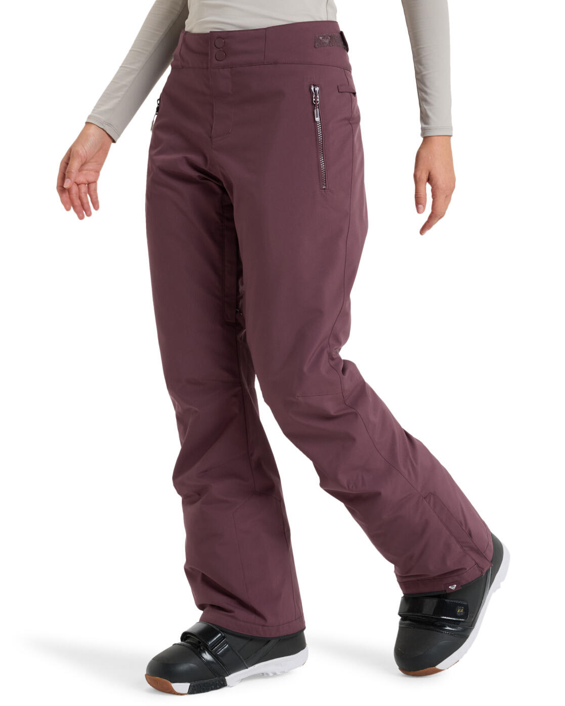 Pantalon de snow technique ALPINE RIDGE Rouge Femme 3/4