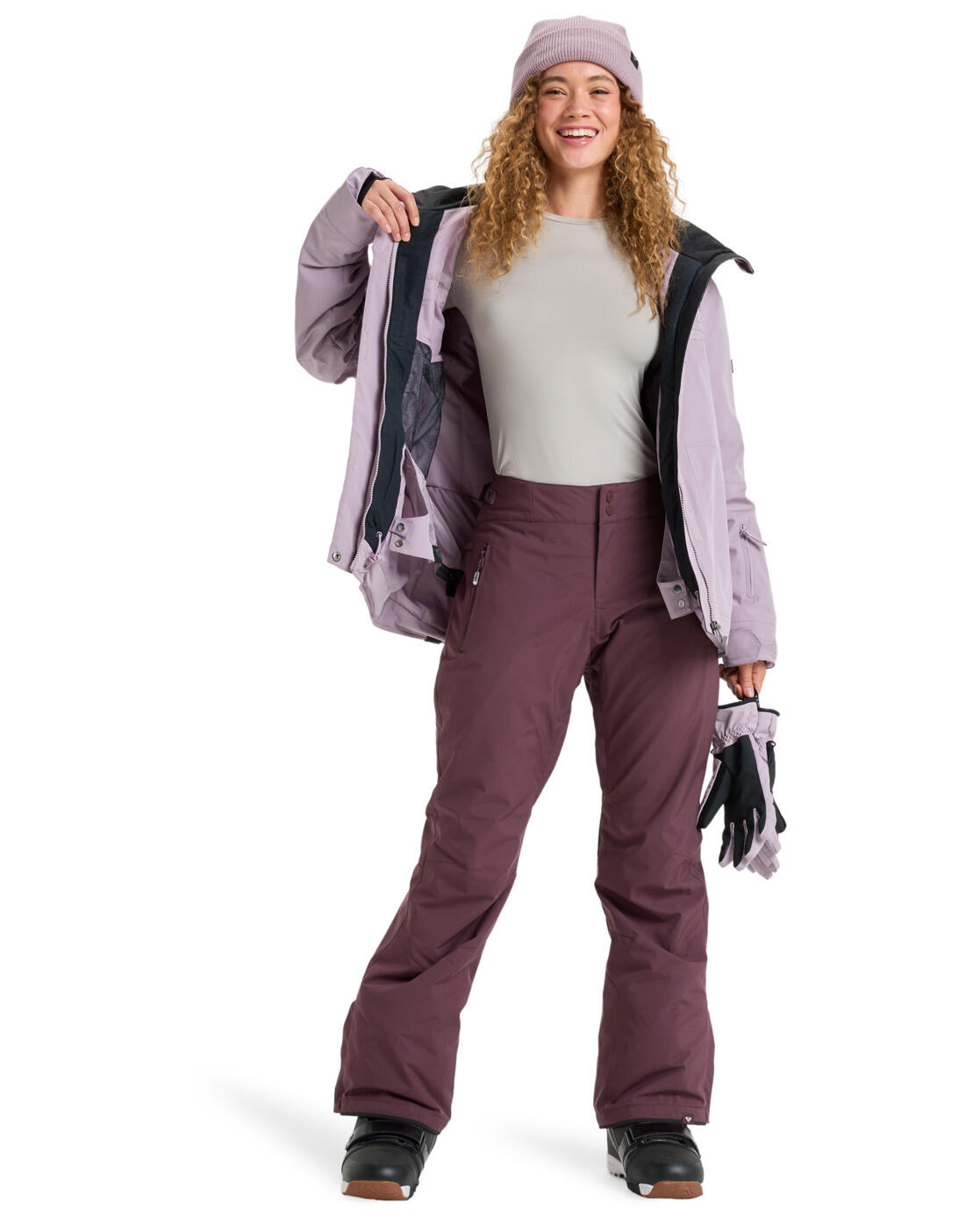 Pantalon de snow technique ALPINE RIDGE Rouge Femme 4/4