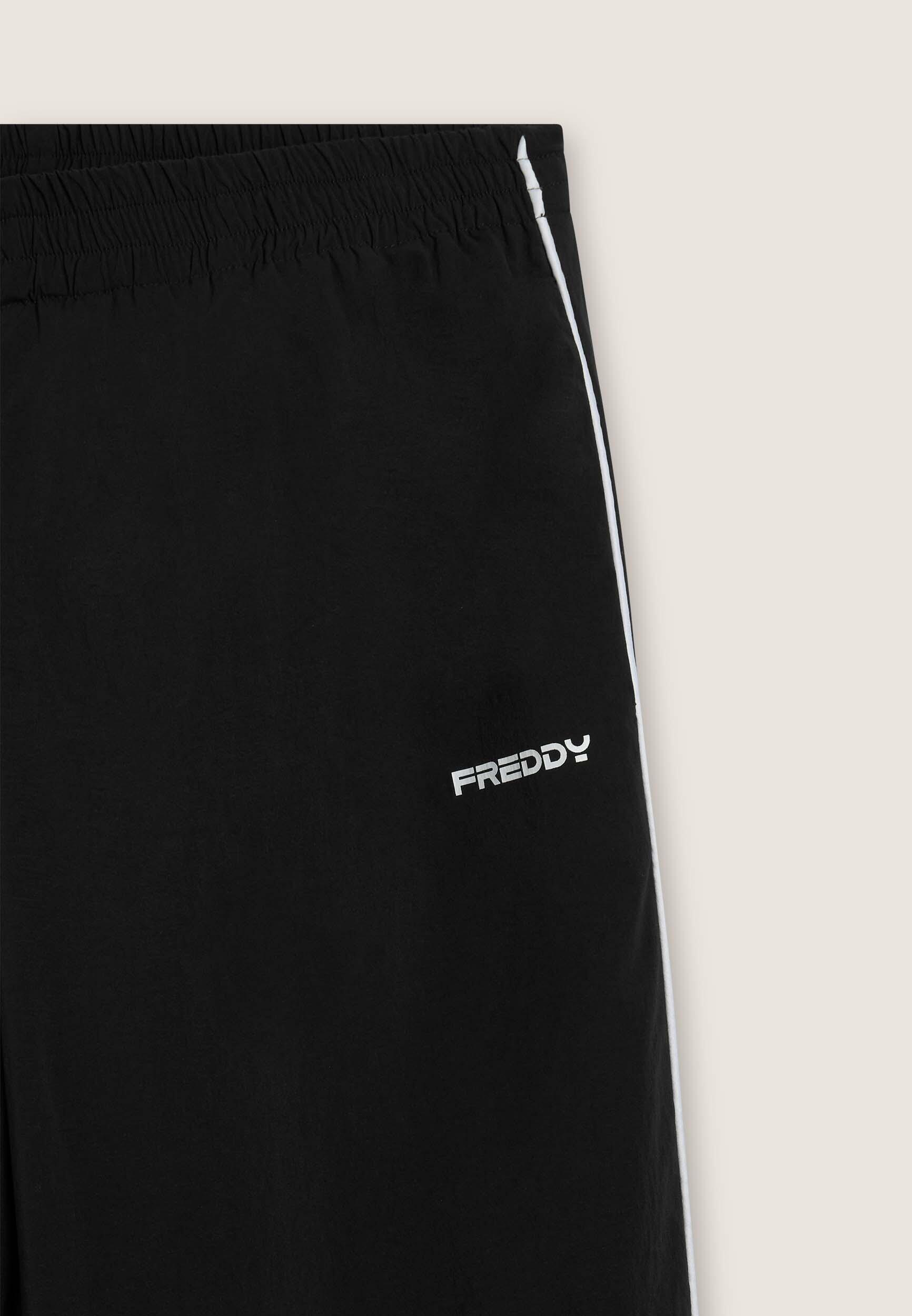 Pantalon de sport en nylon élastique avec coutures de couleur contrastée 3/3