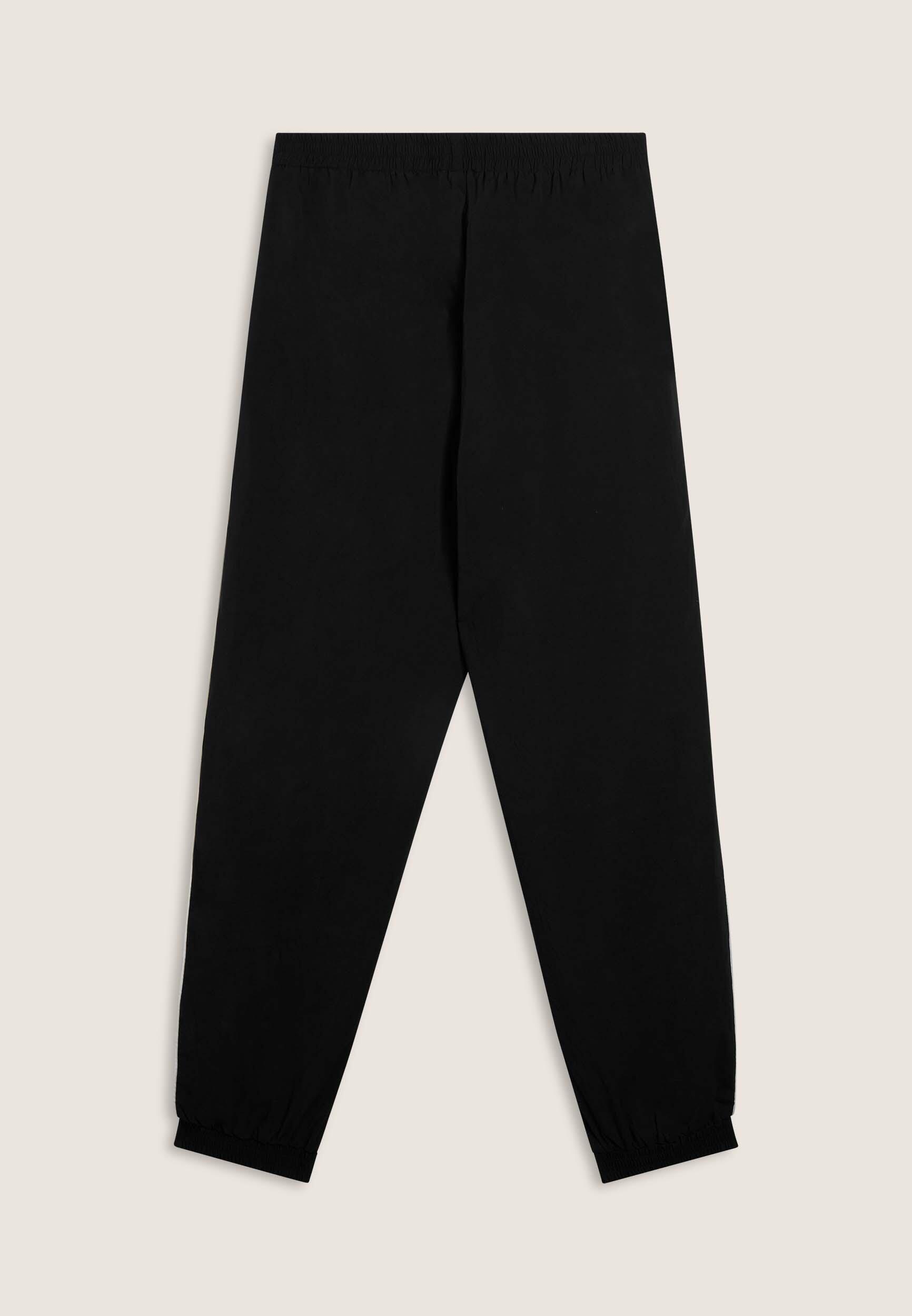 Pantalon de sport en nylon élastique avec coutures de couleur contrastée 2/3