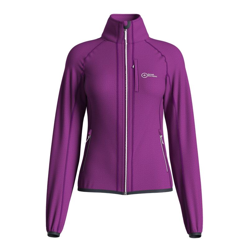 Great Escapes Roseg lady long zip fleece jacket grapejuice 1/3