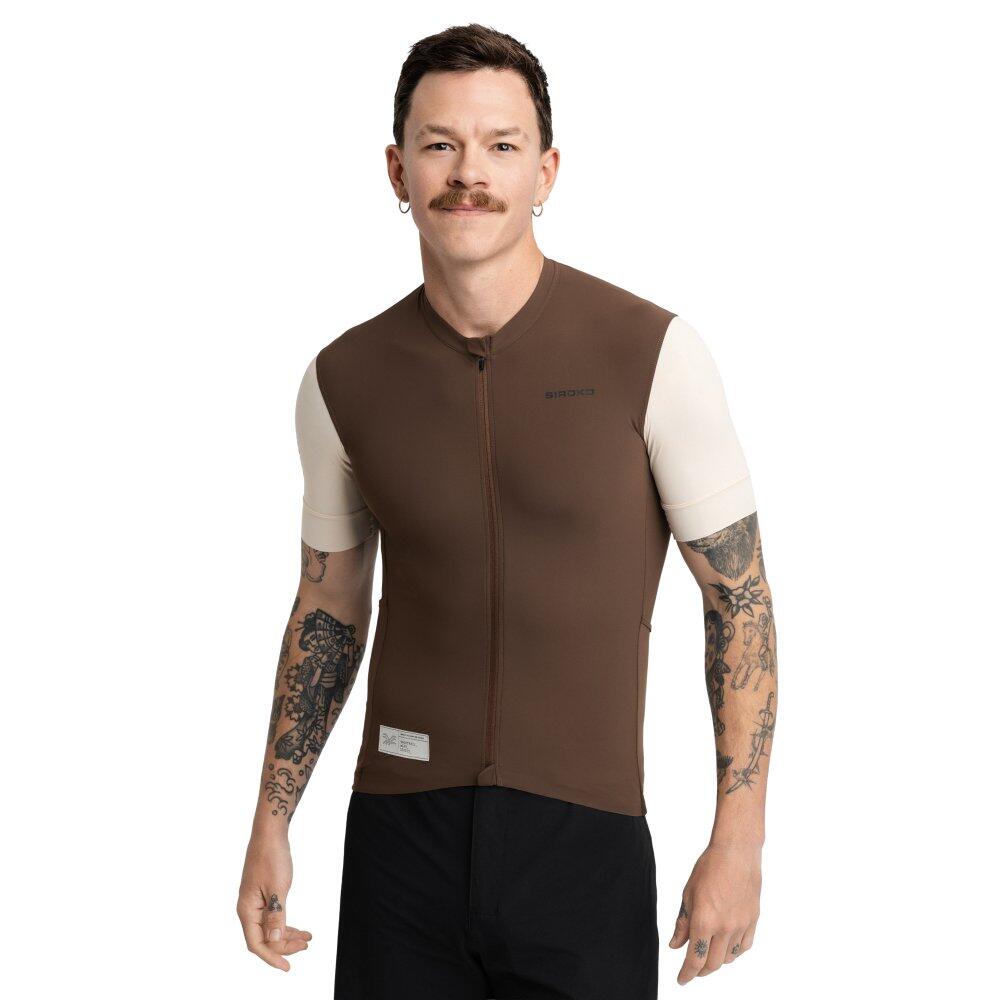 Siroko - Maillot Cyclisme Gravel Manches Courtes Homme Gm2 Forge Marron - Maillot Manches Courtes - Marron - Decathlon