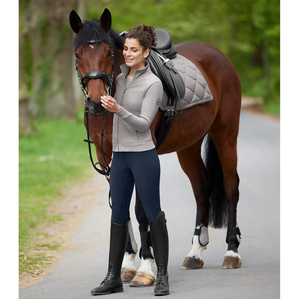 Damskie spodnie jeździeckie o pełnej przyczepności z wysoką talią ELT Micro Spor