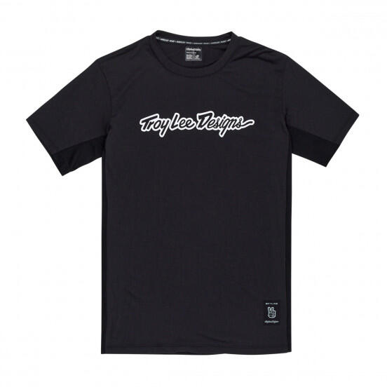 Tld - Troy Lee Designs - T-shirt Technique Enfant Troy Lee Signature Black - T-shirt Manches Courtes - Noir - Decathlon