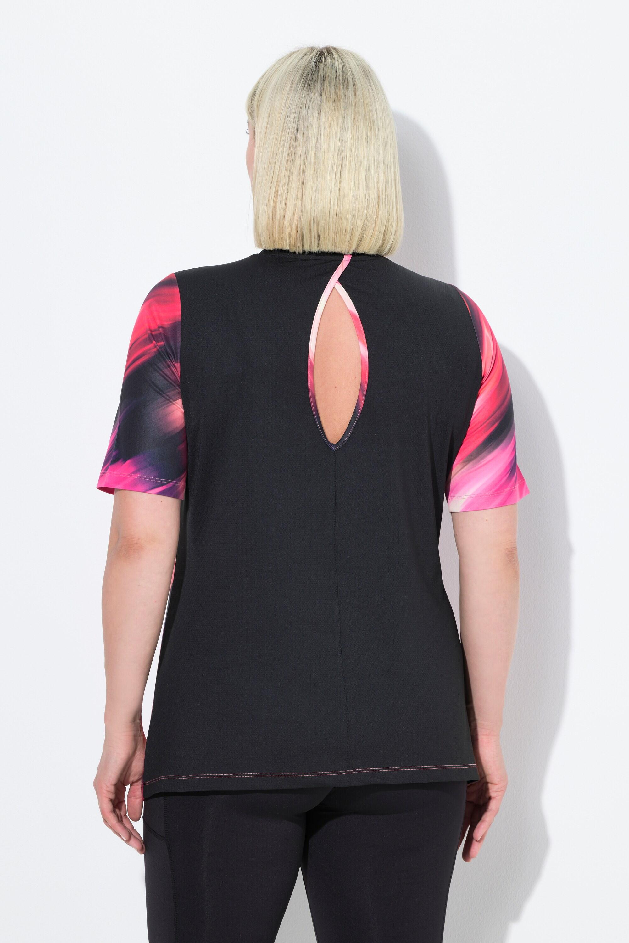 Dames T-shirt cut-out op de rug ronde hals korte mouwen gerecycled 2/6