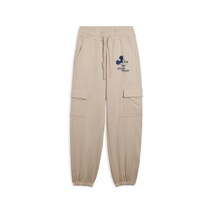 Pantalon pour femmes cargo en molleton de coton avec graphique Disney