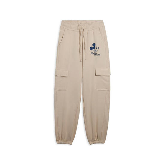 Pantalon pour femmes cargo en molleton de coton avec graphique Disney