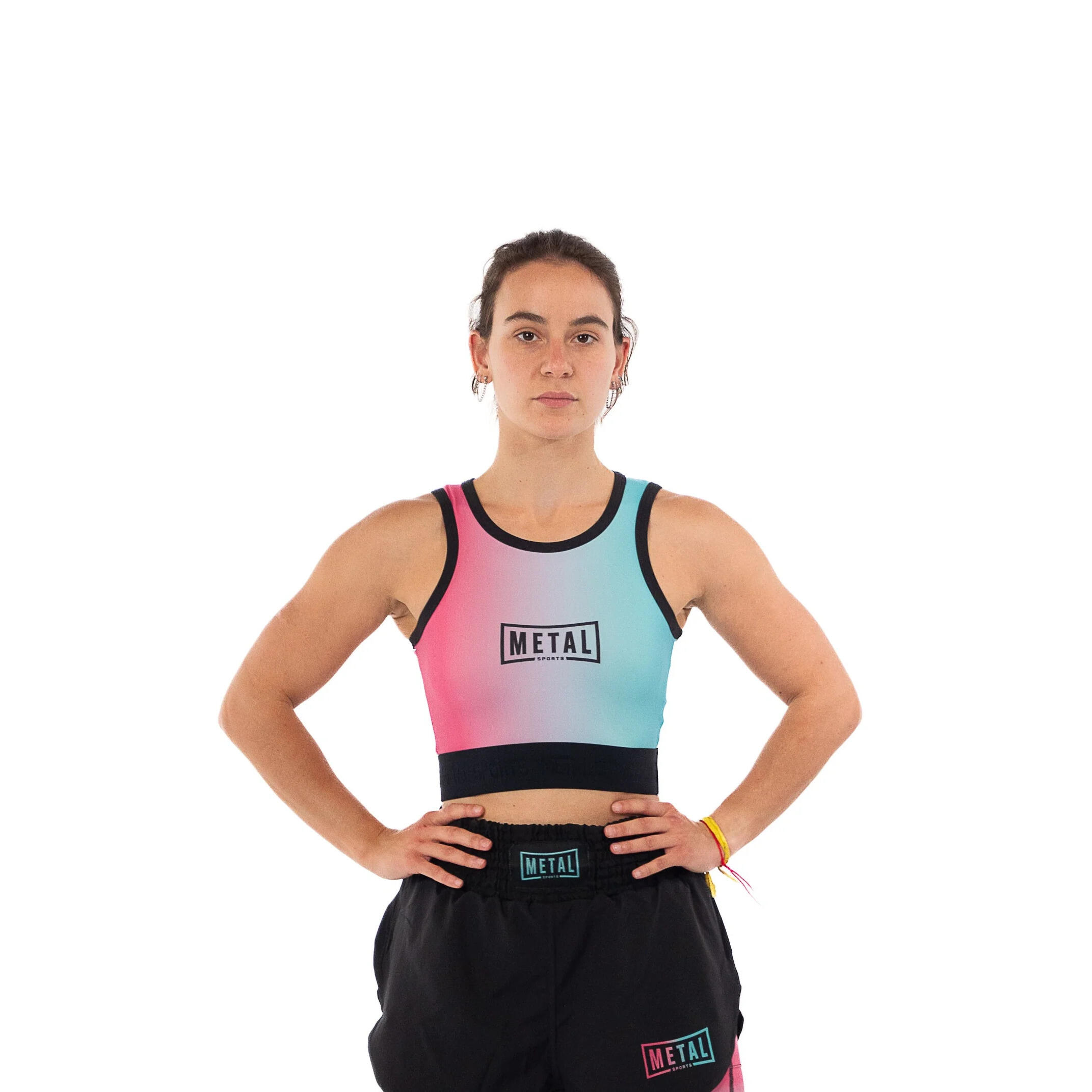 Metal Boxe - Brassière Femme Metal Boxe Miami Vibe - Brassière - Bleu - 36 Xs - Decathlon