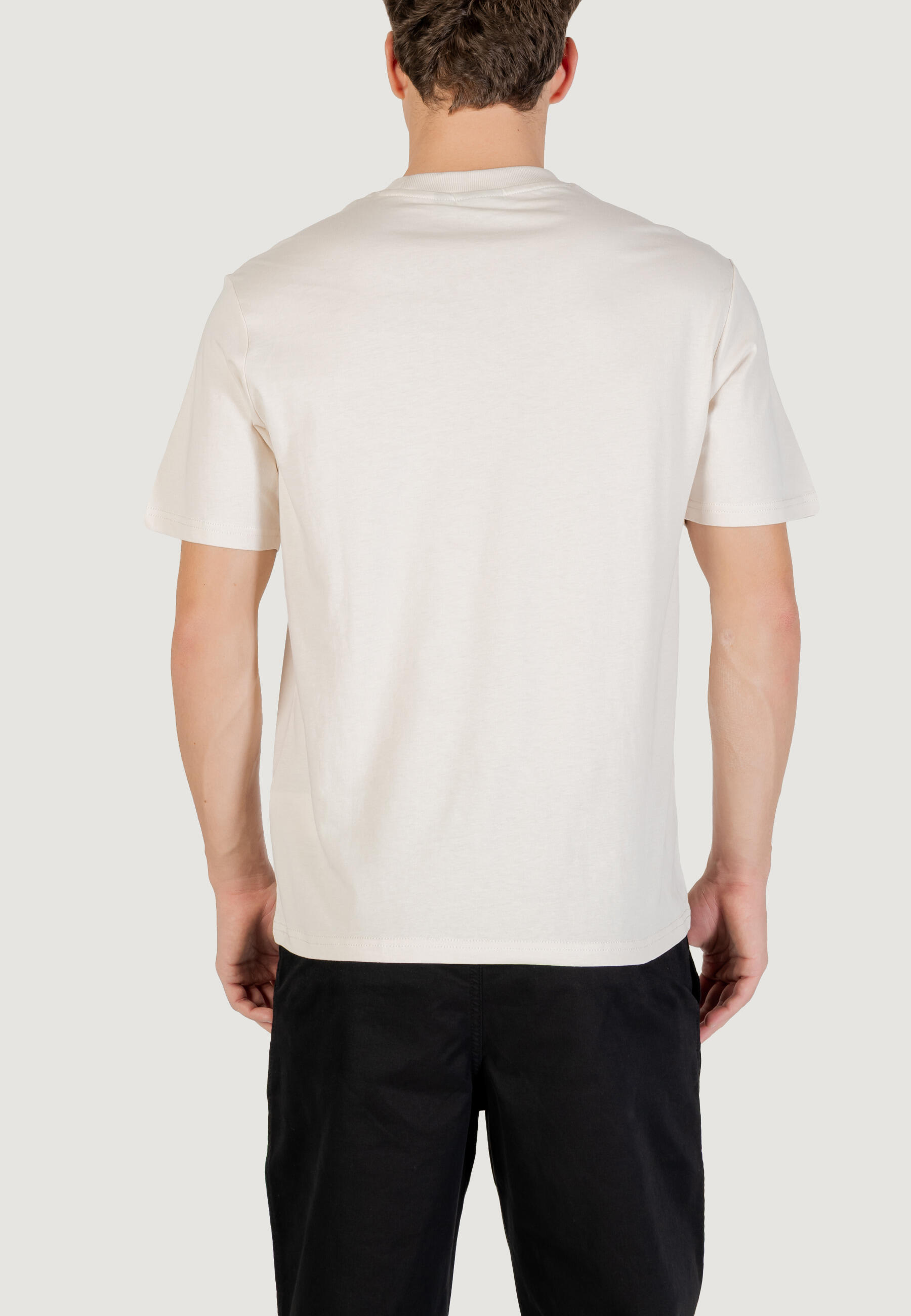 Crop top T-shirt S-SMALL BOX SS HEREN Beige 2/7