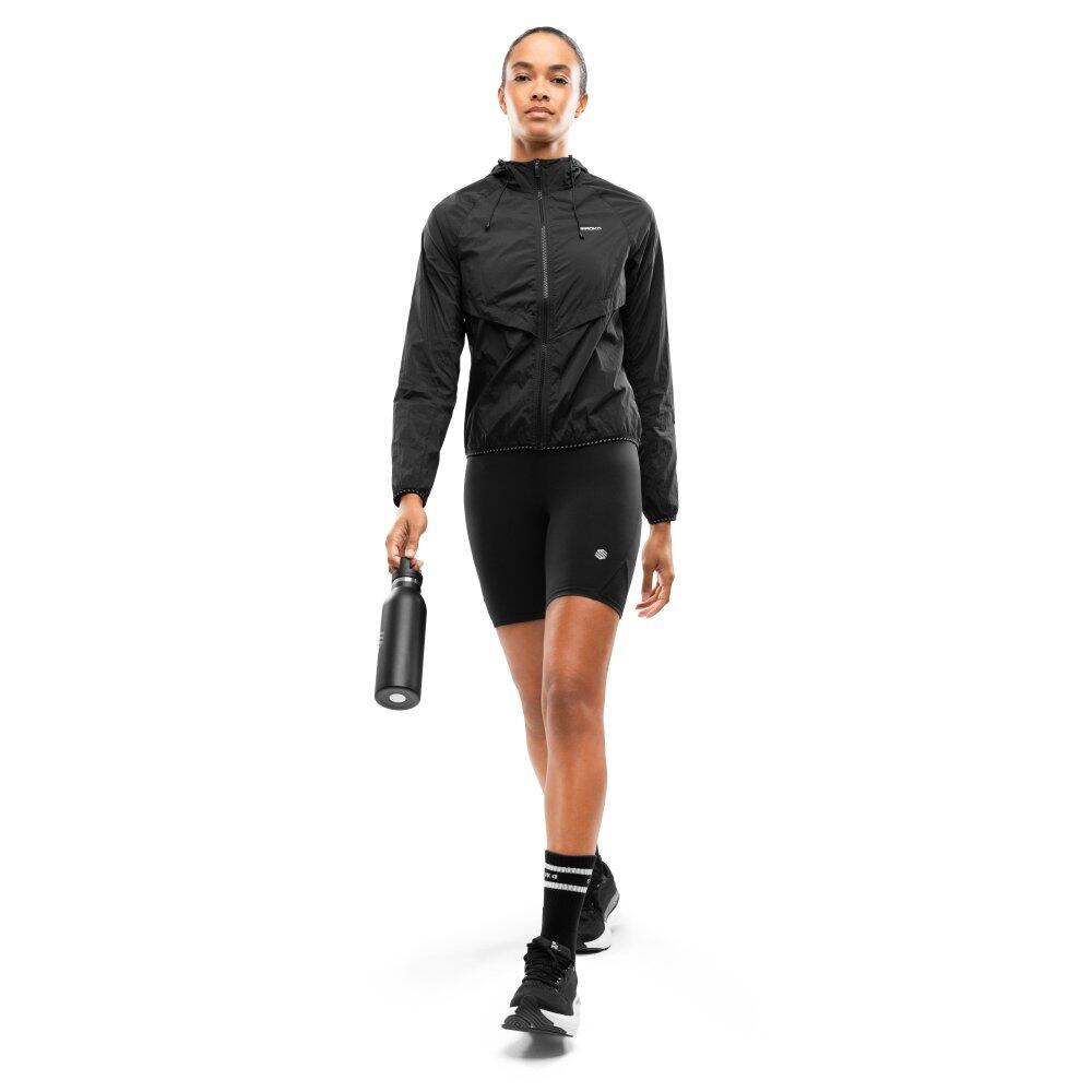 Veste coupe-vent running femme Fitness Alia Black Noir 3/7