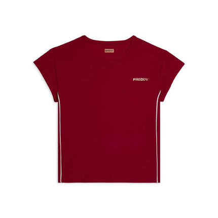 T-shirt technique avec manches à ailettes et passepoils contrastés