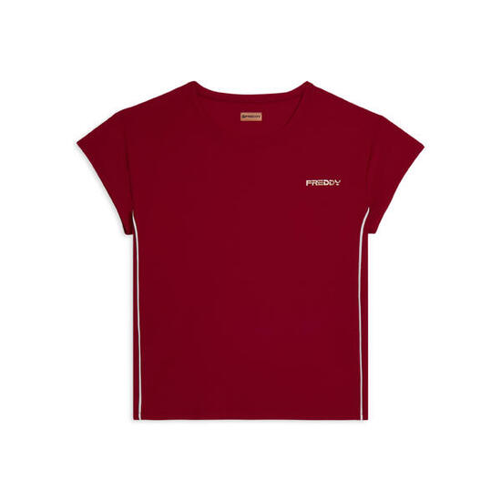 T-shirt technique avec manches à ailettes et passepoils contrastés