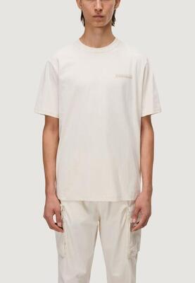 Crop top t-shirt s-back graphic ss heren beige