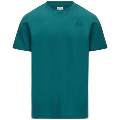 T-shirts & top da uomo in cotone verde da sportivo