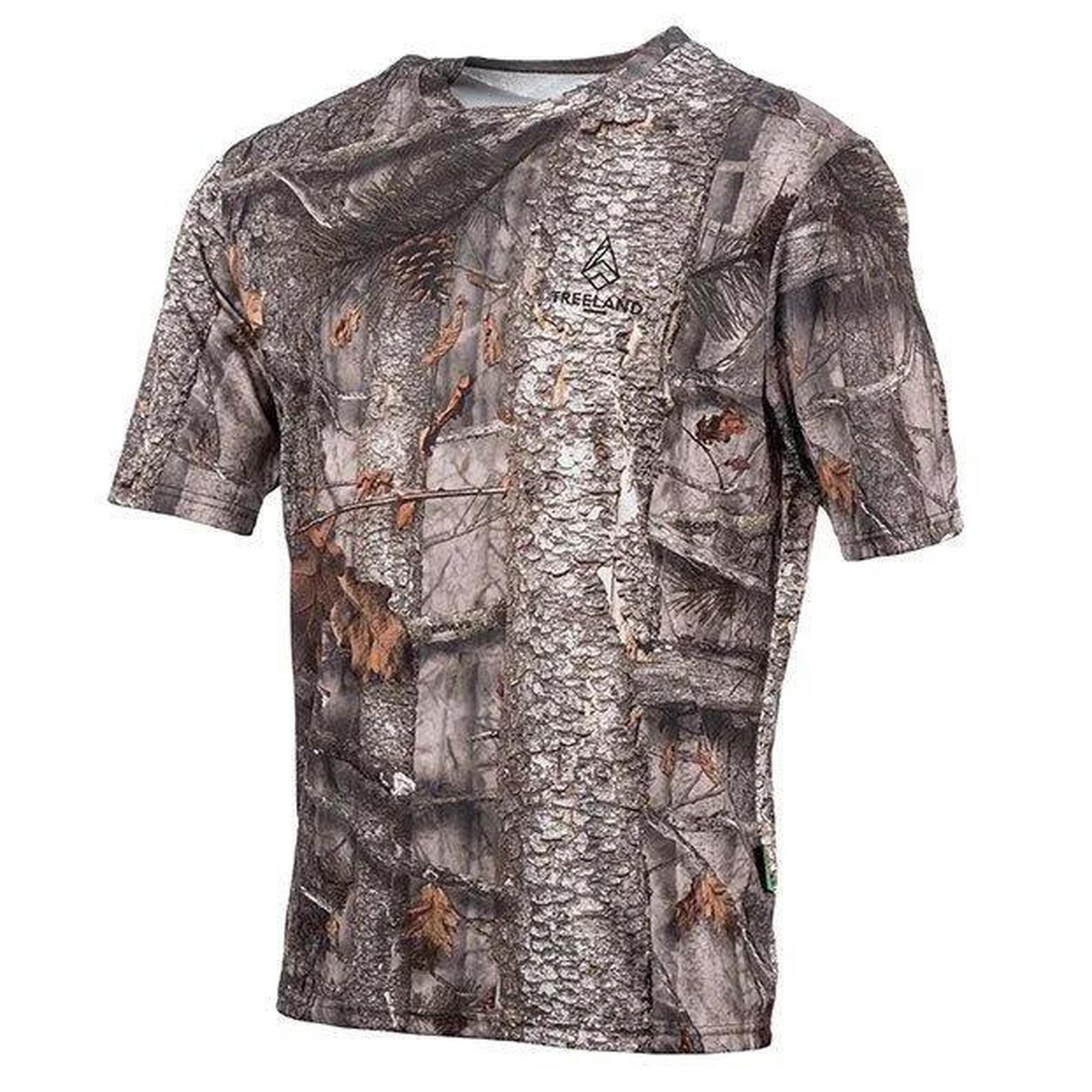 Treeland - T-shirt De Chasse Enfant Treeland Camo Forest - T-shirt Manches Courtes - Marron|vert - Decathlon