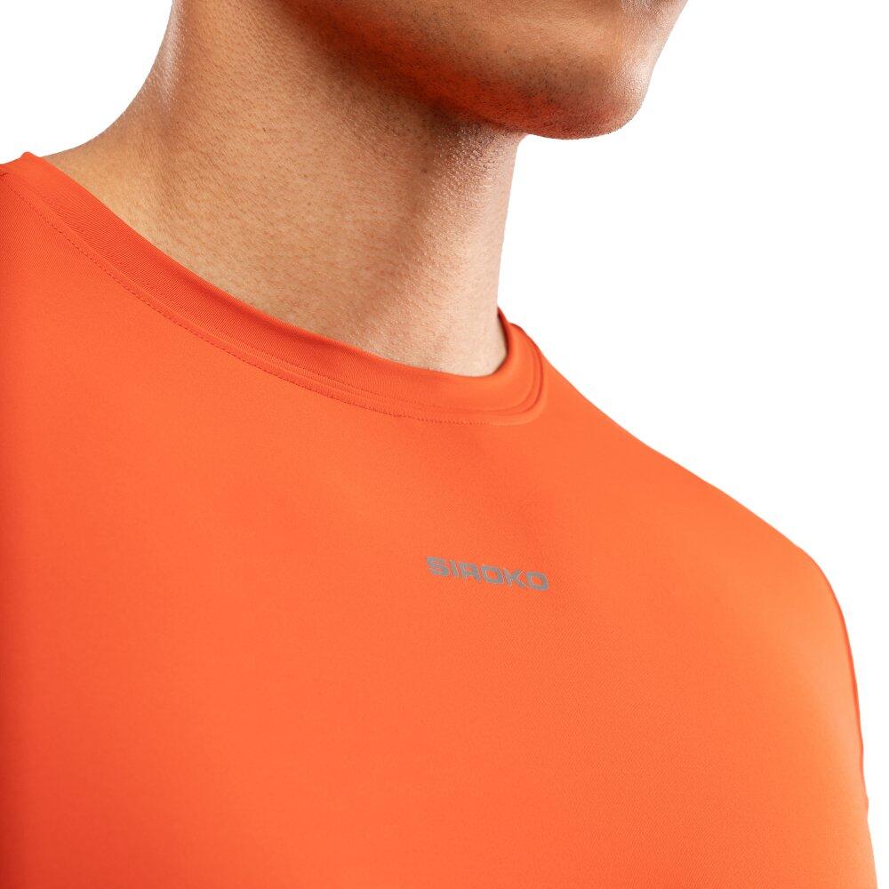 Camiseta manga corta running hombre fitness Gate Brick Naranja 4/7