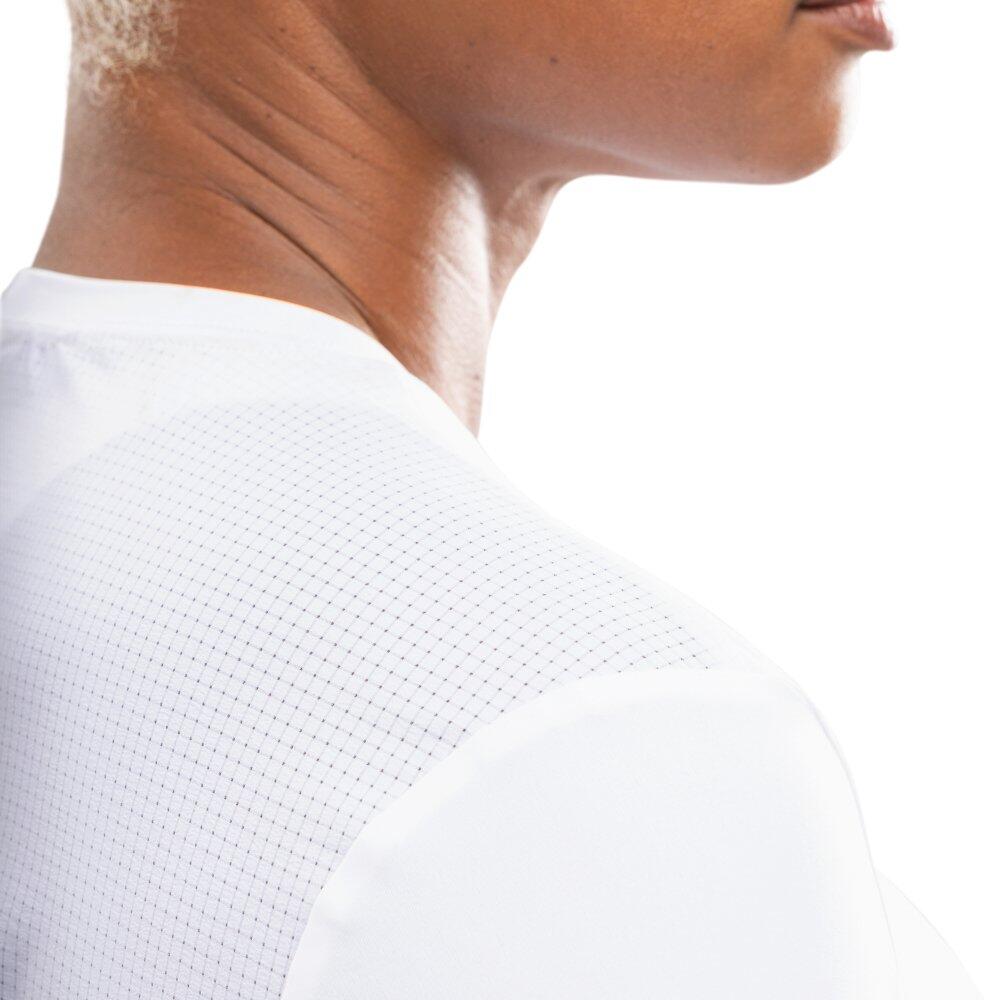 Damen Fitness kurzärmeliges lauf-t-shirt Singapore White Weiß 4/7