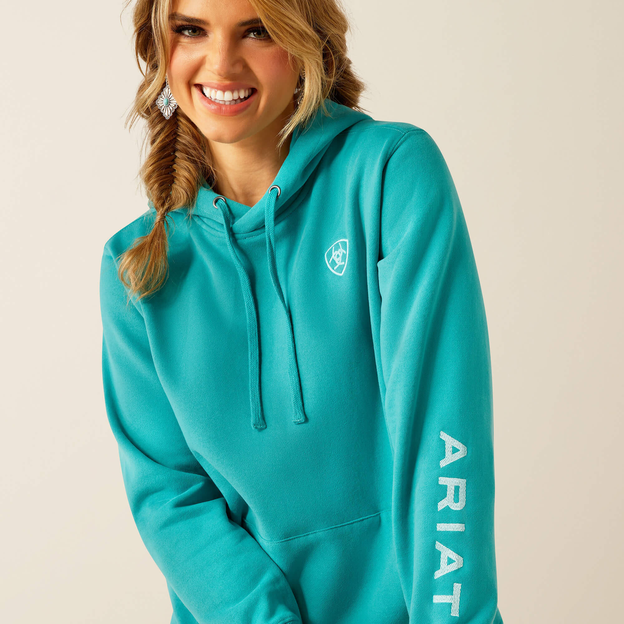 Hoodie Damen Ariat Logo 2.0 3/4