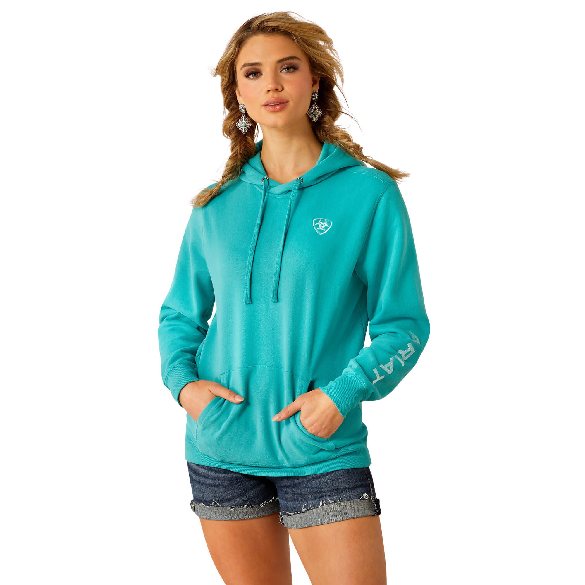 Ariat Felpa Donna Con Mezza Cerniera, Morbida In Pile, Collezione Foundation, Comfort Quotidiano