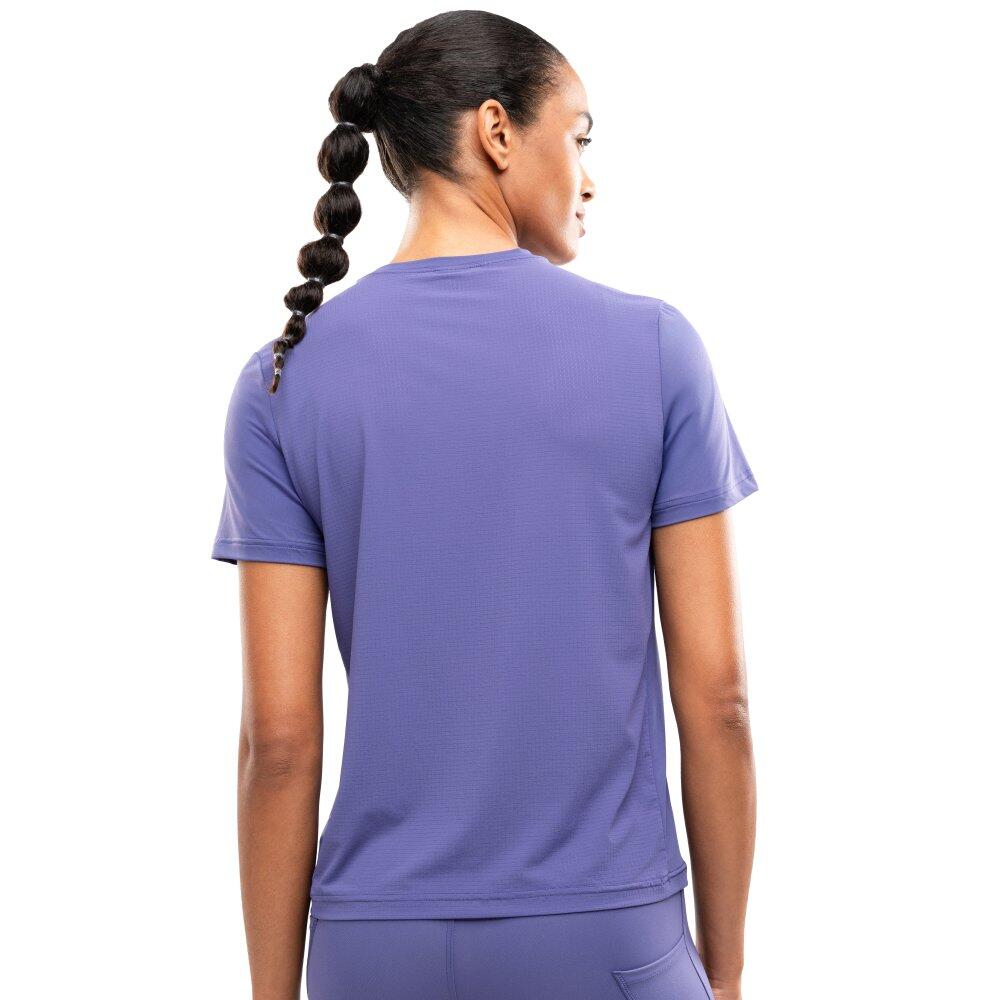 Damen Fitness kurzärmeliges lauf-t-shirt Singapore Blue Blau 2/7