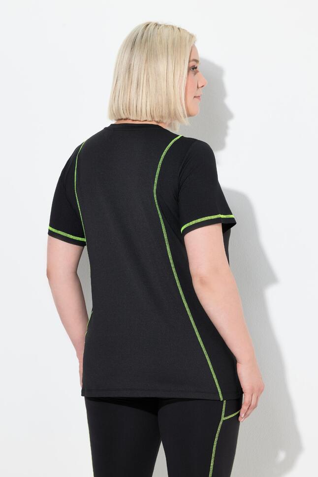 Damskie Bluzka funkcyjna odblask dekolt w szpic rękaw 1/2 z recyklingu