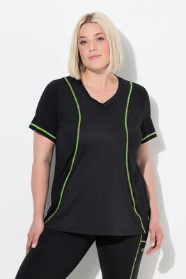 Damen Funktionsshirt Reflektor V-Ausschnitt Halbarm recycelt