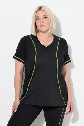 Damen Funktionsshirt Reflektor V-Ausschnitt Halbarm recycelt
