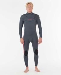 Combinaison Dawn Patrol Pro 4/3 Zip Poitrine Noir