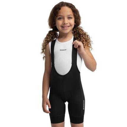 Cuissard vélo à bretelles fille Cyclisme Enfants K-Core Parkway Black Noir