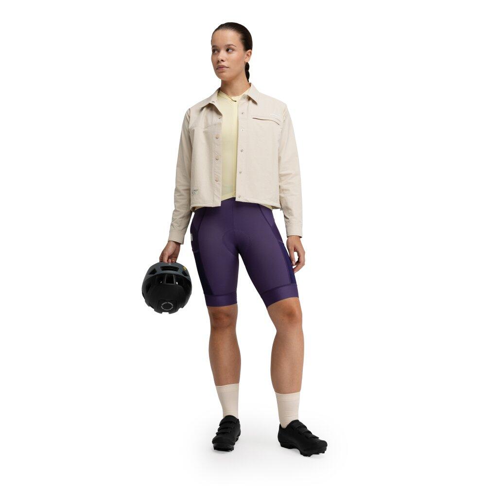 Maglia overshirt estiva da ciclismo gravel da donna Emberly Beige Beige 3/7