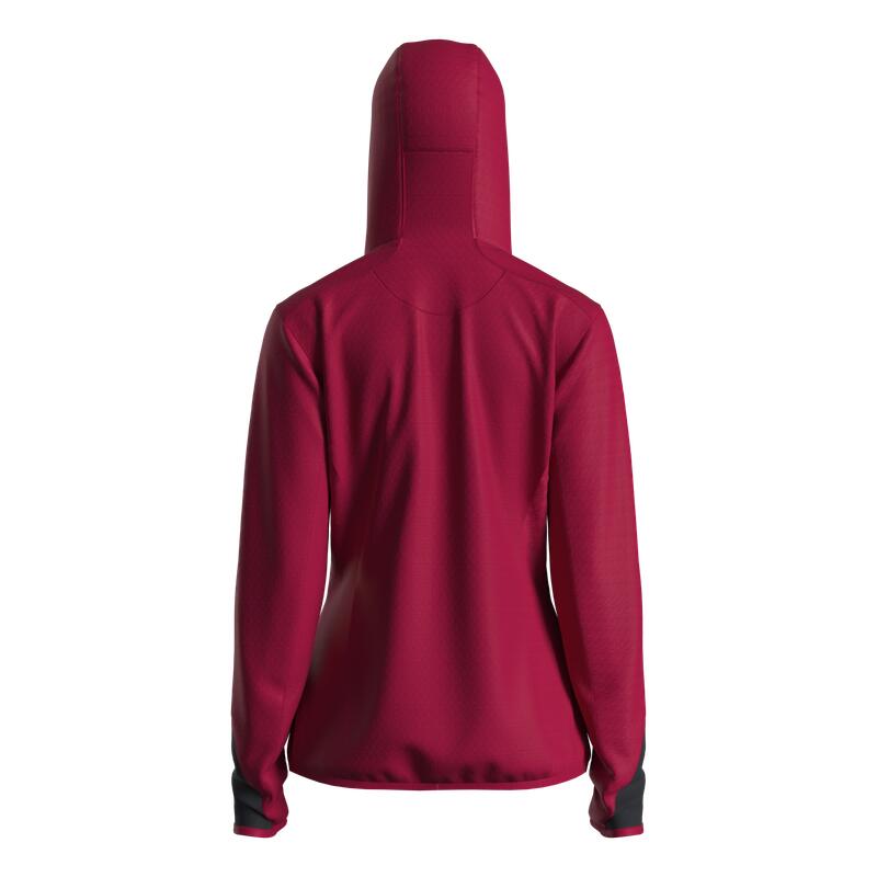 Great Escapes Cosmique lady long zip fleece jacket persian red 2/3