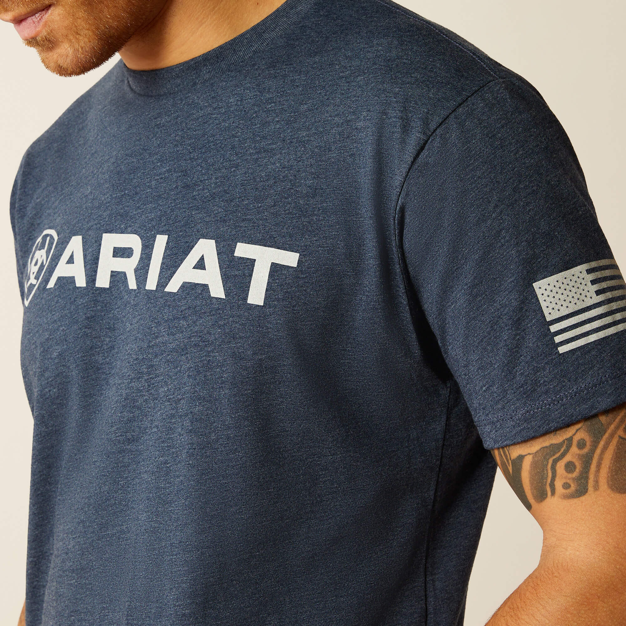 T-shirt con bandiera Ariat Shield 3/4