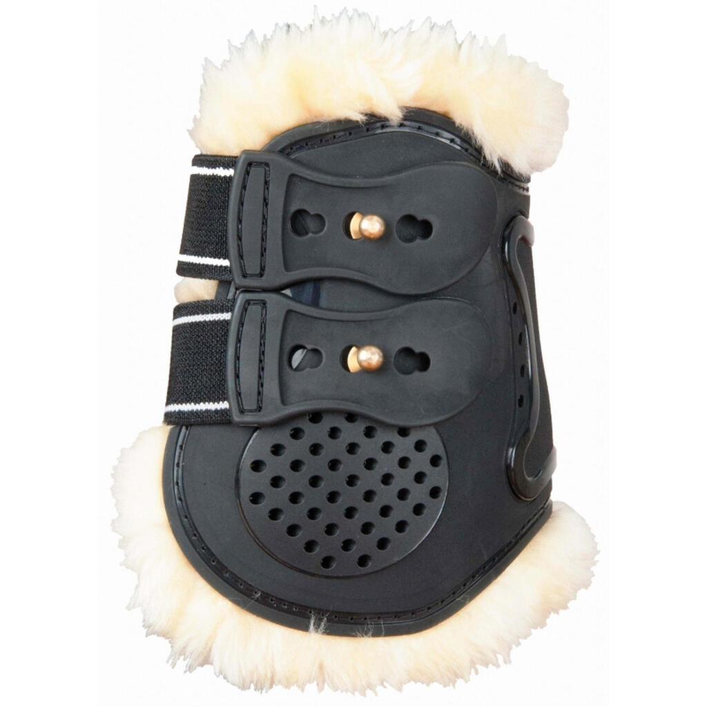 Sheepskin fetlock protectors for horses T de T Proteck Compet