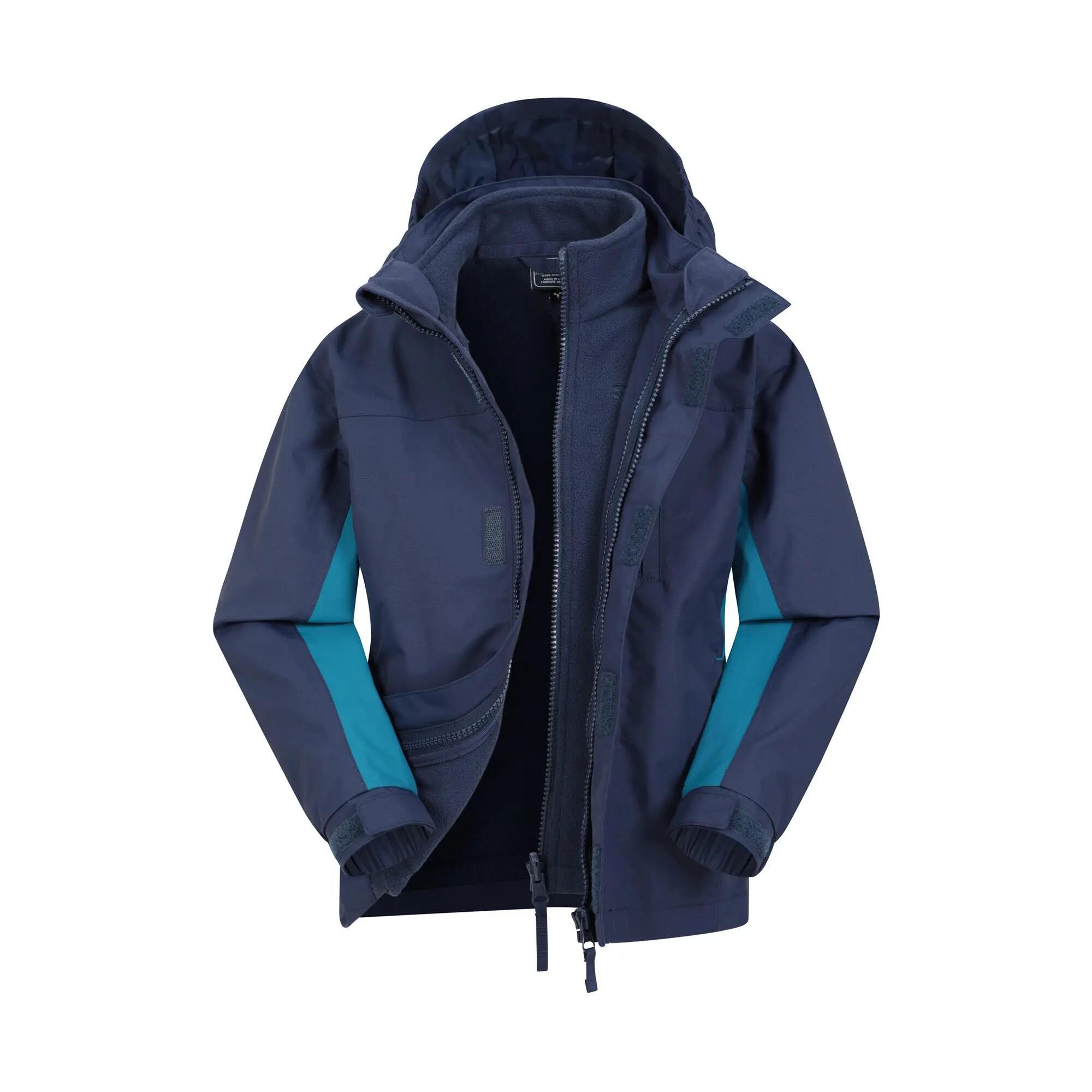 Veste 3 en 1 de Randonnée Enfant Imperméable Respirante Capuche, Cannonball 5/7